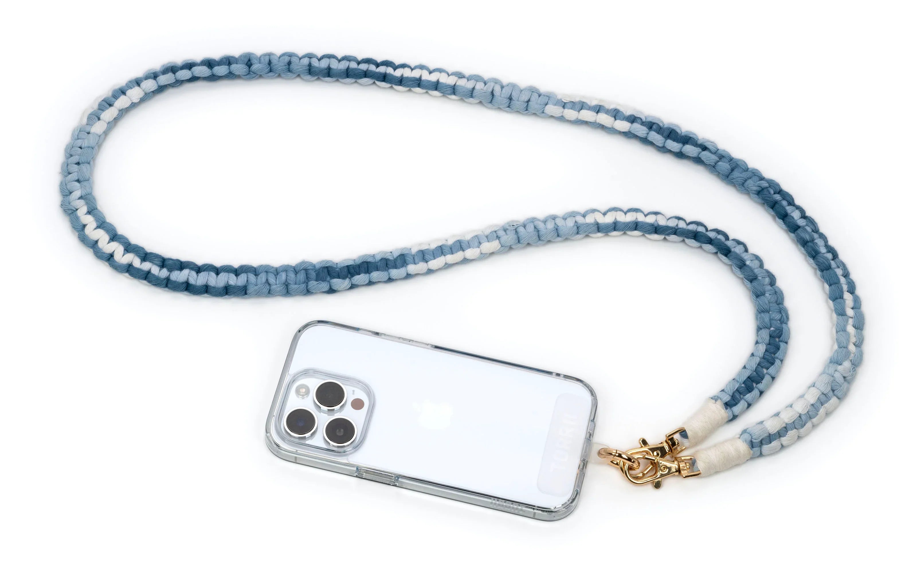 Torrii Knotty Braided Crossbody Strap – Blue - Tashqila Torrii Knotty Braided Crossbody Strap – Blue - Tashqila